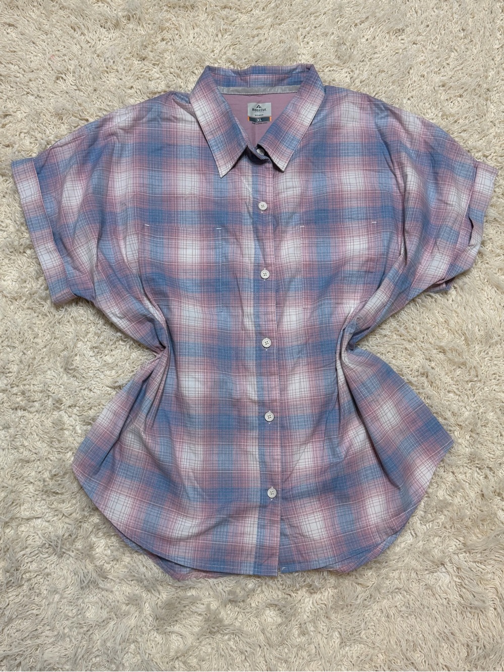 NWOT Ridgecut toughwear women’s XL plaid button down top